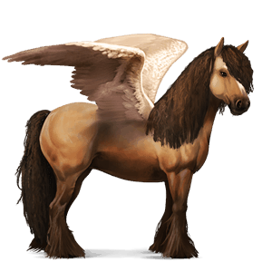 pegaso de montar gris tordo