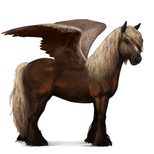 pegaso de montar gypsy vanner alazán tostado crines lava