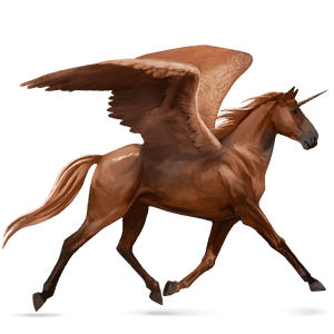 unicornio de montar alado caballo islandés alazán