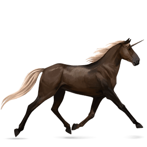 unicornio de tiro drum horse pío tovero negro
