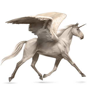 unicornio de montar alado hunter irlandés gris claro