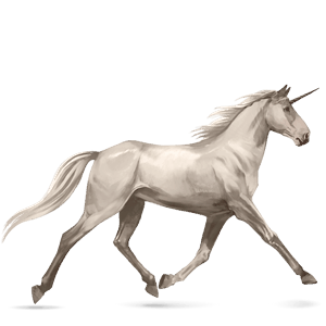 unicornio de montar alazán tostado