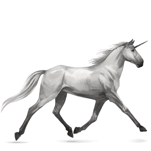 unicornio de montar tennessee walker gris claro