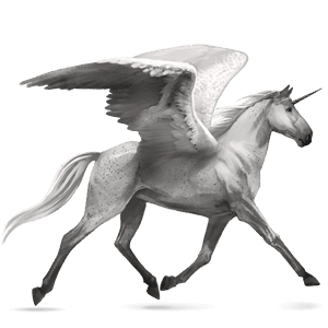 unicornio de montar alado mustang overo