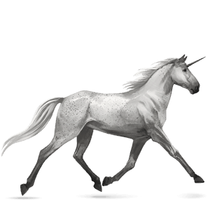 unicornio de montar gris claro