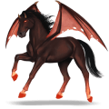 caballo de montar Ángel demoniaco