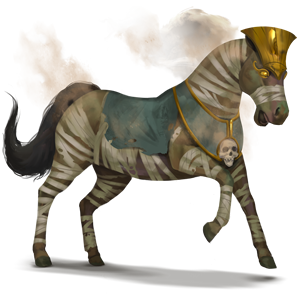 caballo de montar momia