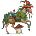 unicornio de tiro bruja setera