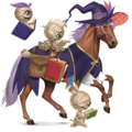 unicornio de montar bruja conjuradora