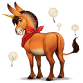 unicornio poni alazán crines lava