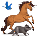 unicornio de montar pío overo palomino
