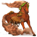 caballo de montar alazán