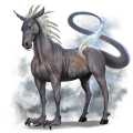 unicornio de montar pura raza española bayo cereza
