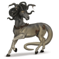 unicornio de tiro drum horse pío tovero negro