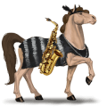 caballo de montar peruano de paso gris claro