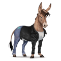 unicornio de montar lipizzan gris claro