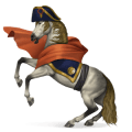 unicornio de montar camargue gris tordo