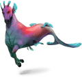 unicornio de montar alado rizado alazán tostado