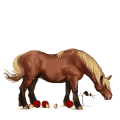 unicornio poni alazán tostado crines lava