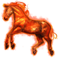 caballo divino gigante roja