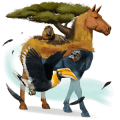 caballo de montar peruano de paso bayo tostado