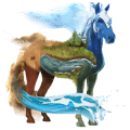 unicornio de montar gris tordo