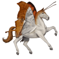unicornio de montar gris tordo