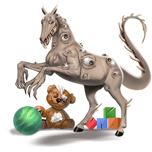 unicornio de montar finlandés alazán