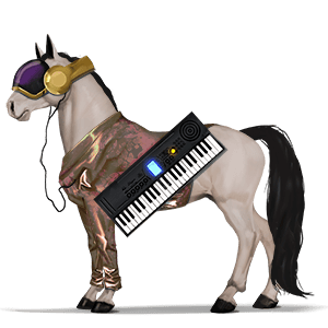 unicornio de montar pura raza española gris tordo