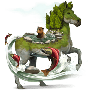 pegaso de montar mustang roano