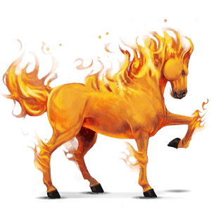 caballo de montar elemento de fuego