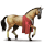 unicornio poni haflinger alazán crines lava